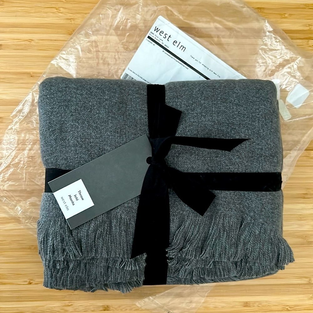 West Elm Brushed Woven Throw